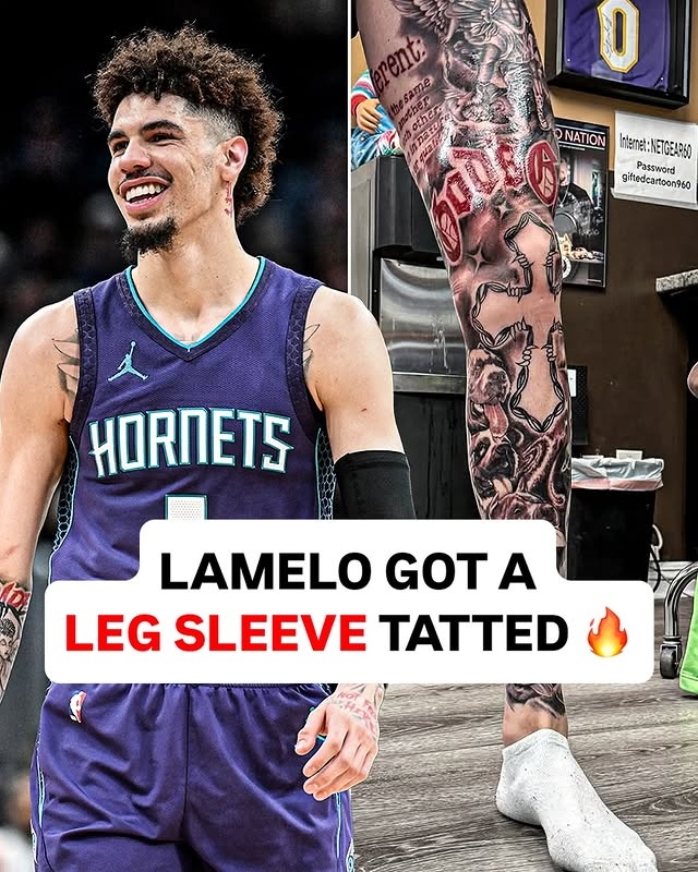 面积够大的！三球增添新文身“天空才是极限” 覆盖整条左腿