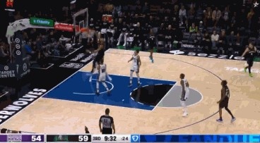 起势了！戈贝尔单臂补扣 森林狼一波10-0打停国王